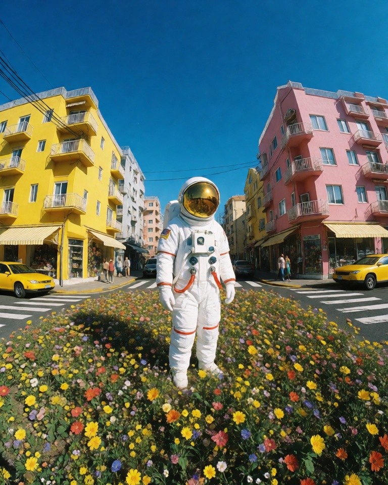 vivid surreal streetscape style