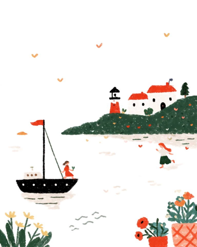 crayon textured whimsy style