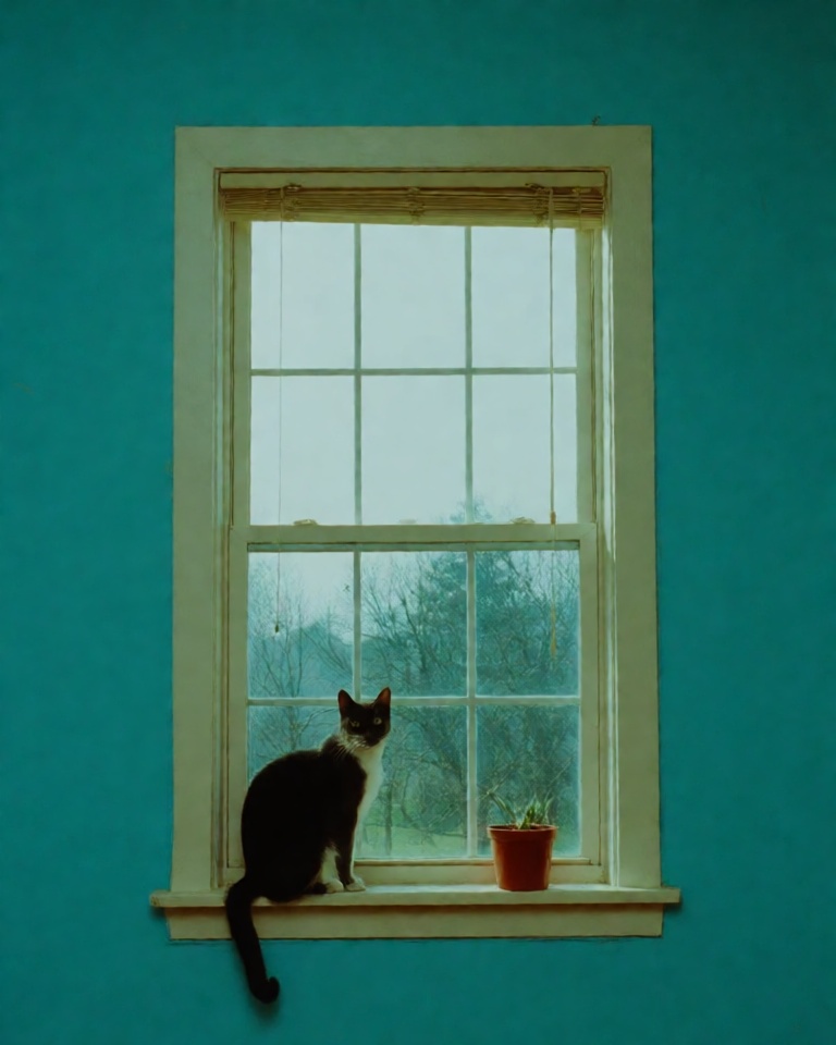 teal saturated americana style