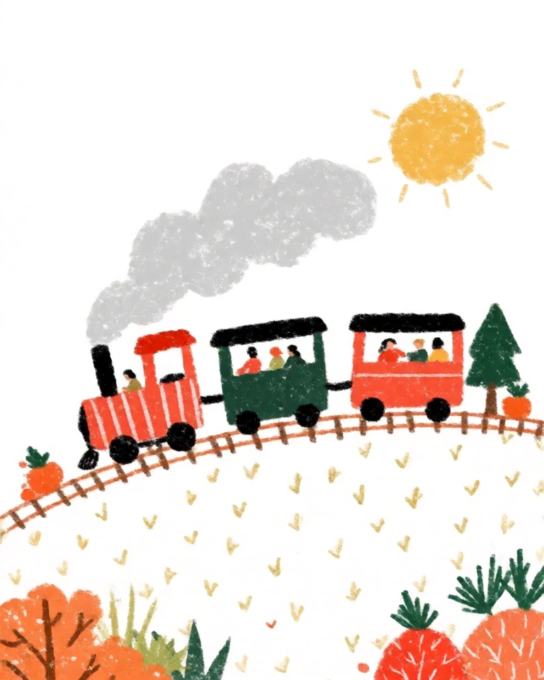 crayon textured whimsy style