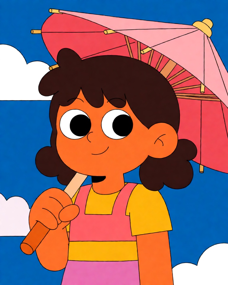 bold flatcolor cartoon style