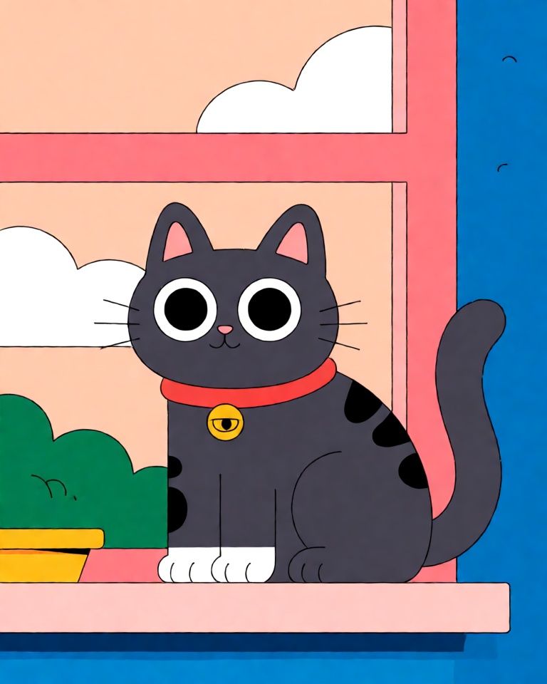 bold flatcolor cartoon style