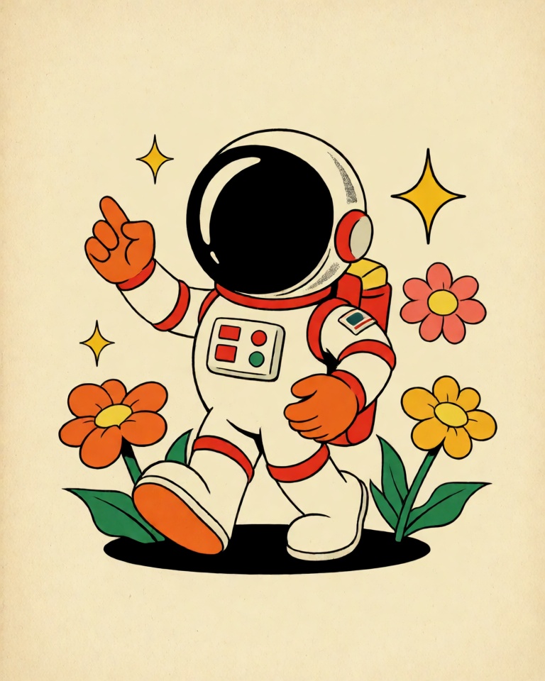 retro midcentury toon style