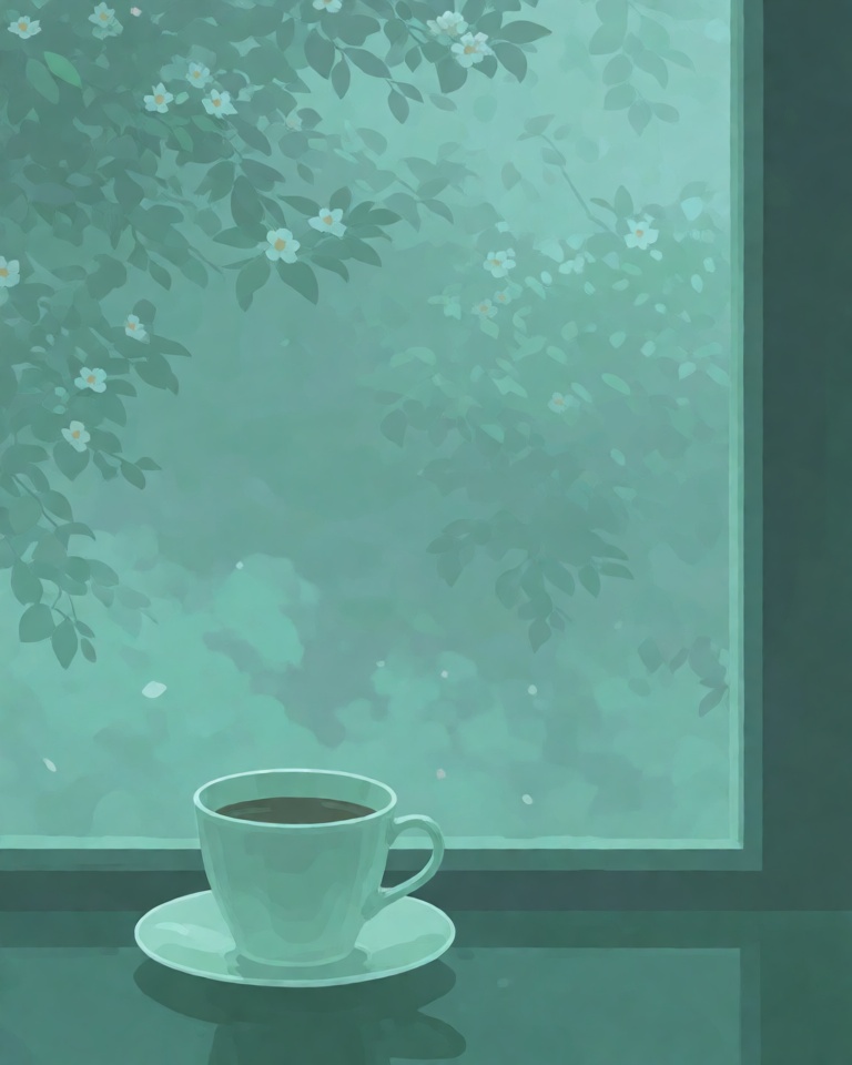misty teal dreamscape style