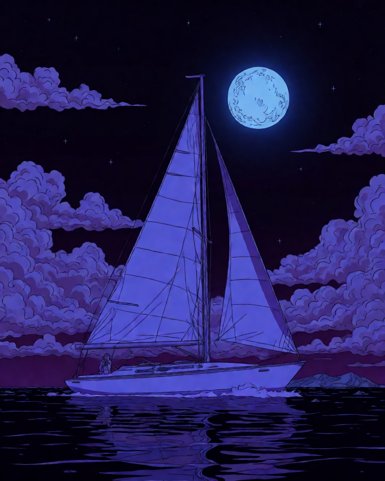Indigo Neon Horror Anime