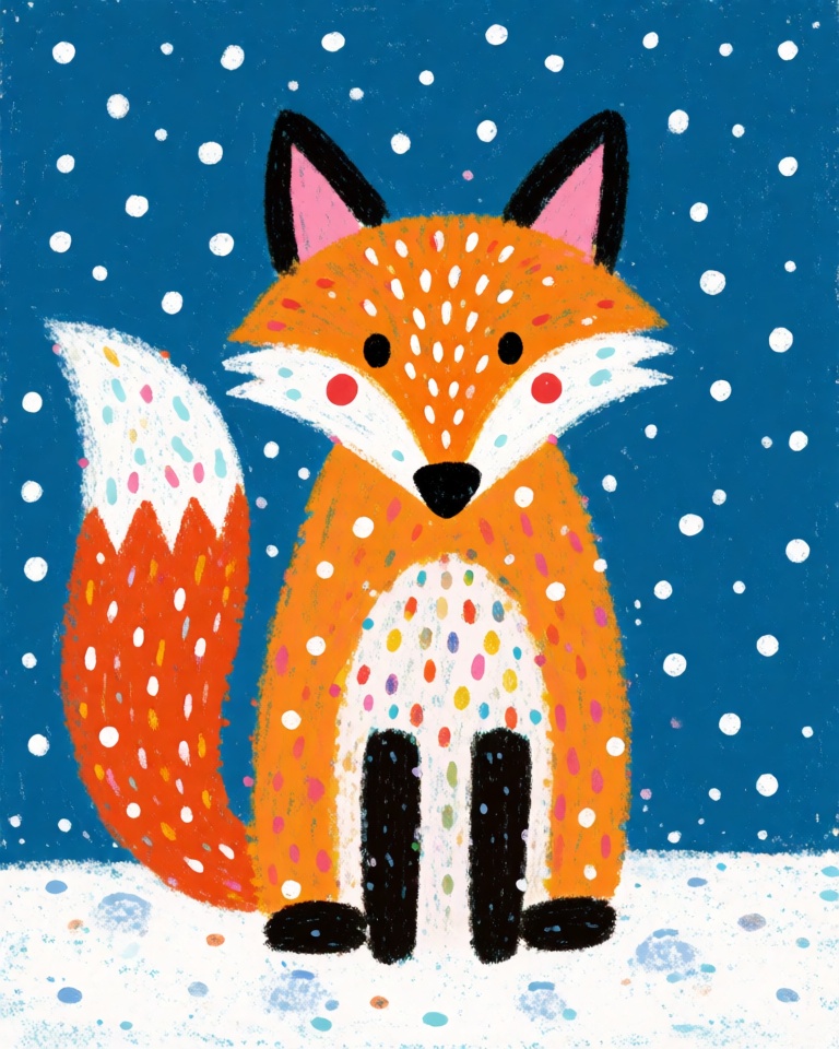 Crayon Dotted Folk