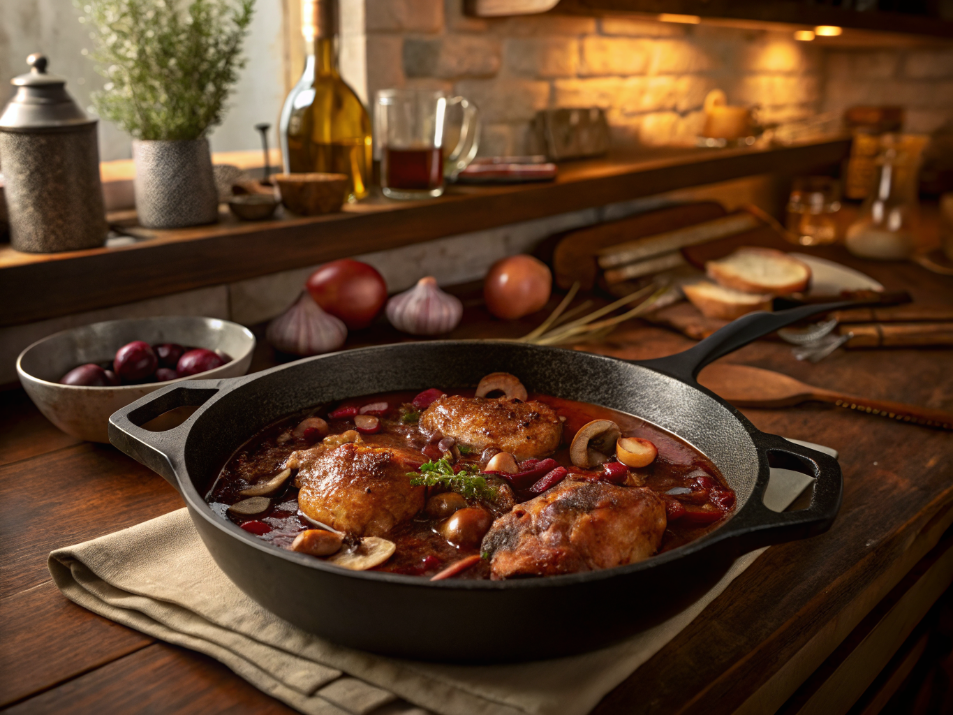 Coq au Vin Rouge