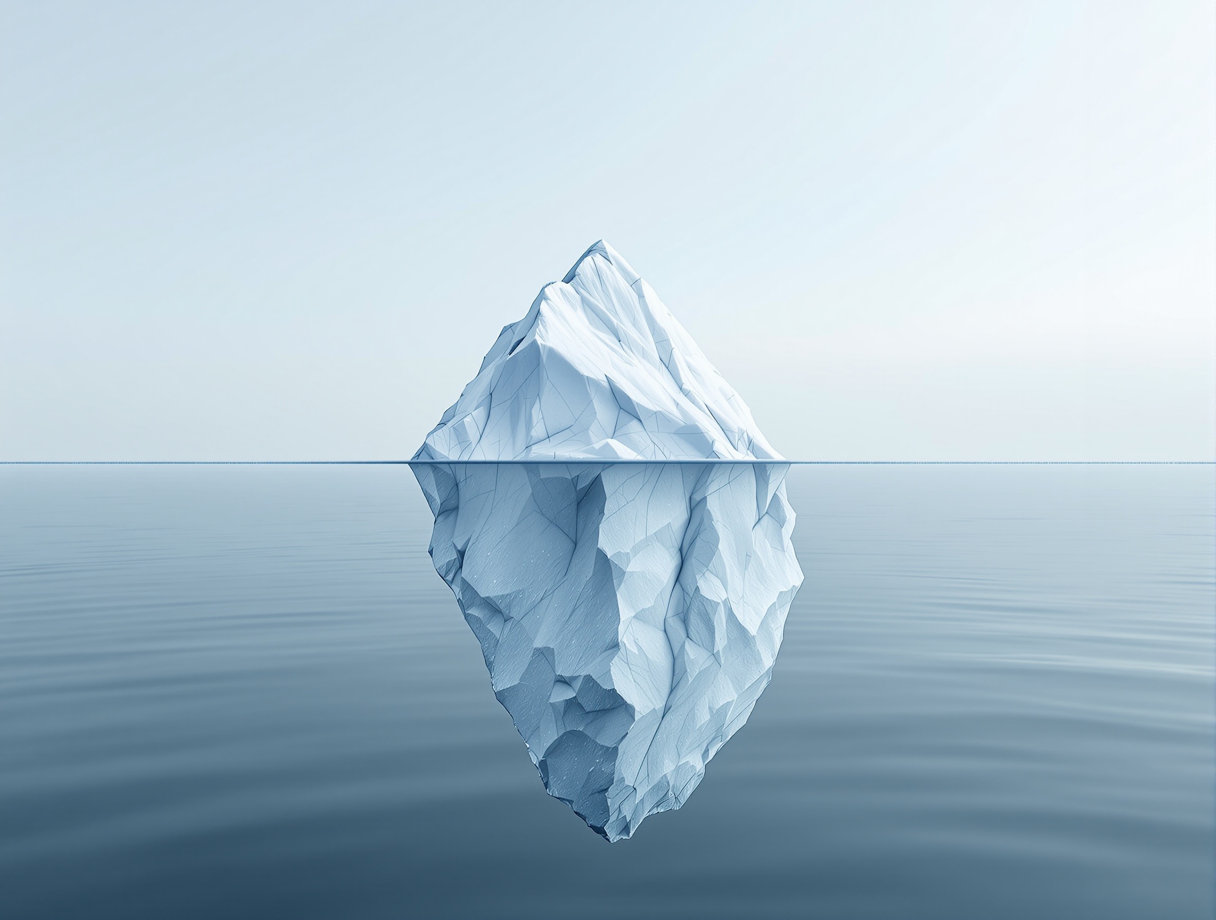 Iceberg representing hidden AI costs