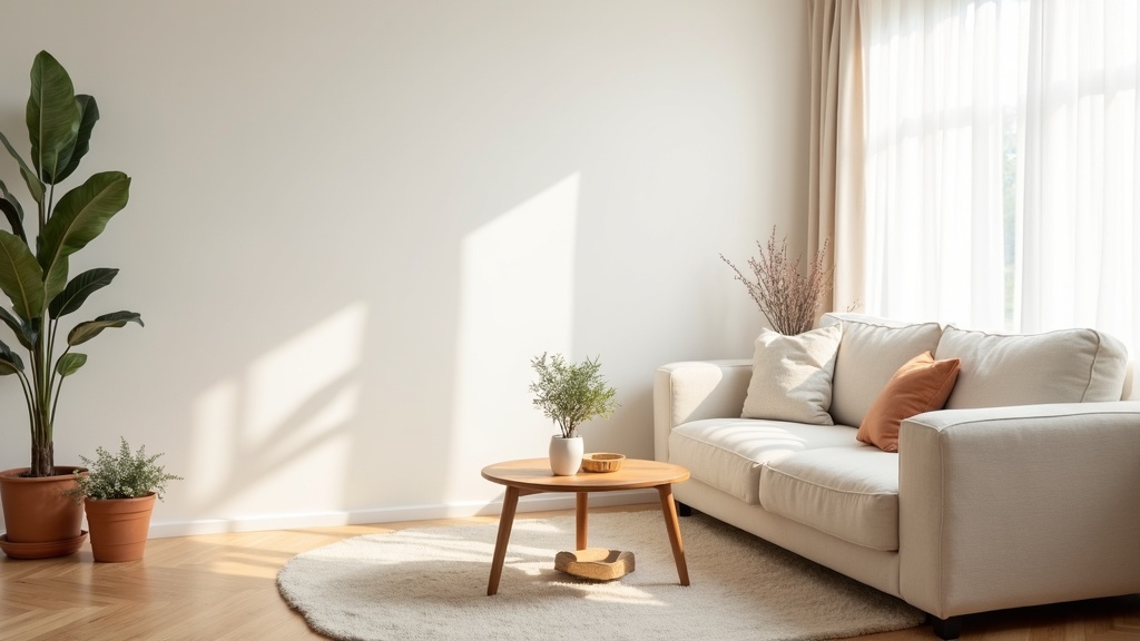 Small living room designed on a budget with Scandinavian simplicity