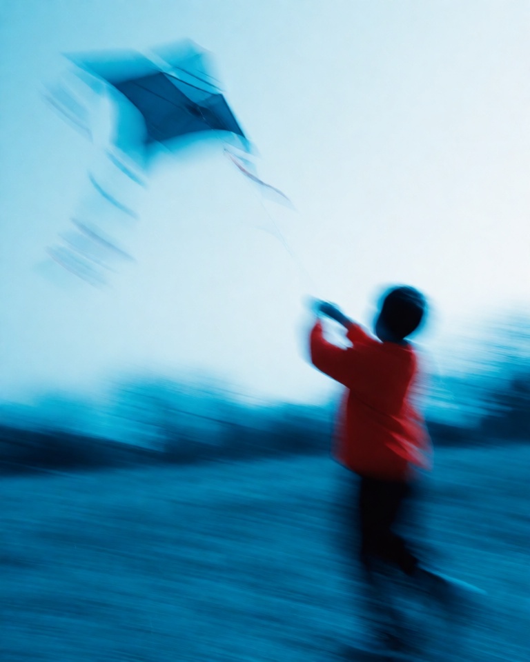 cyan red motion blur style
