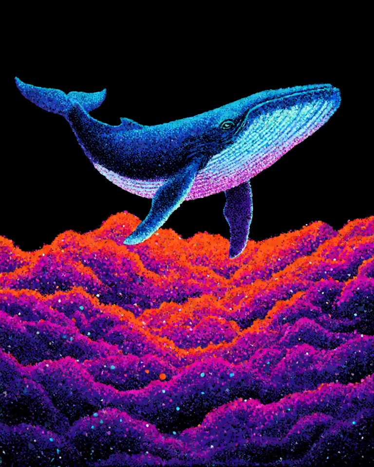 neon stipple blacklight style