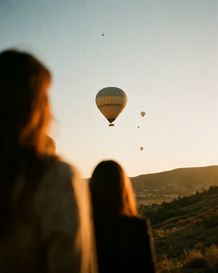 warm golden hour film style