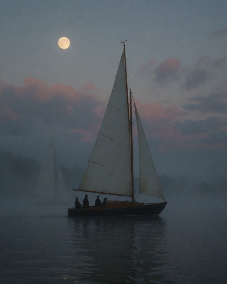 Moody Dusk Fog