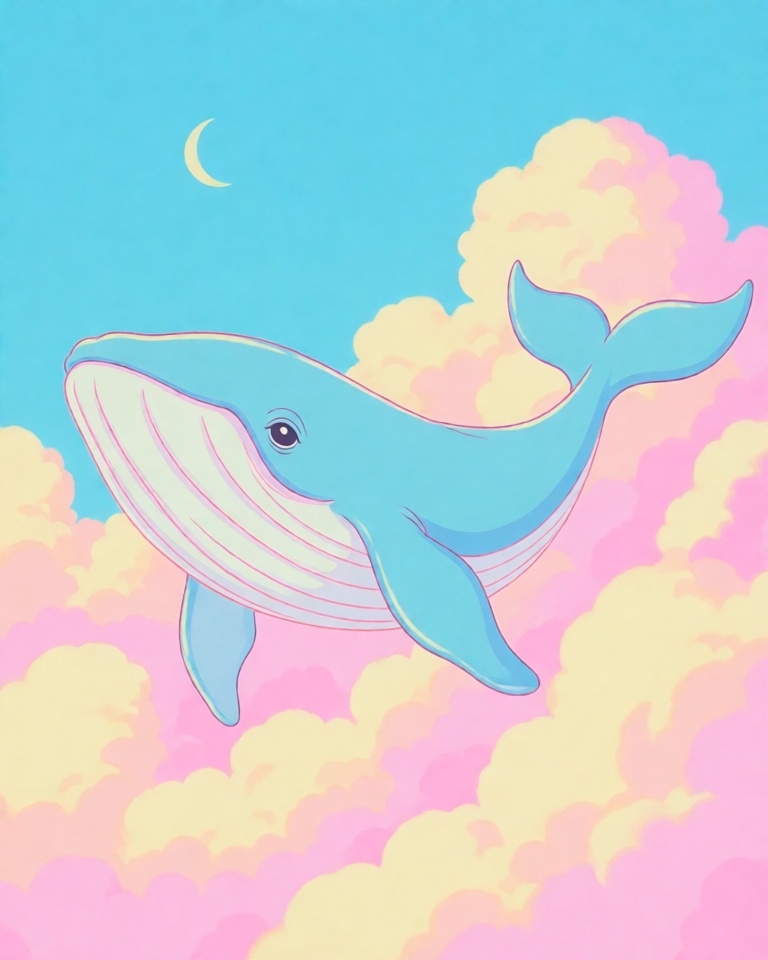 retro pastel anime style