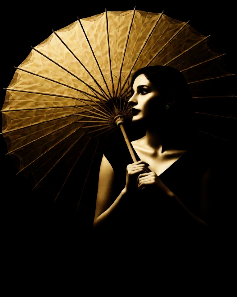 dark gold noir style