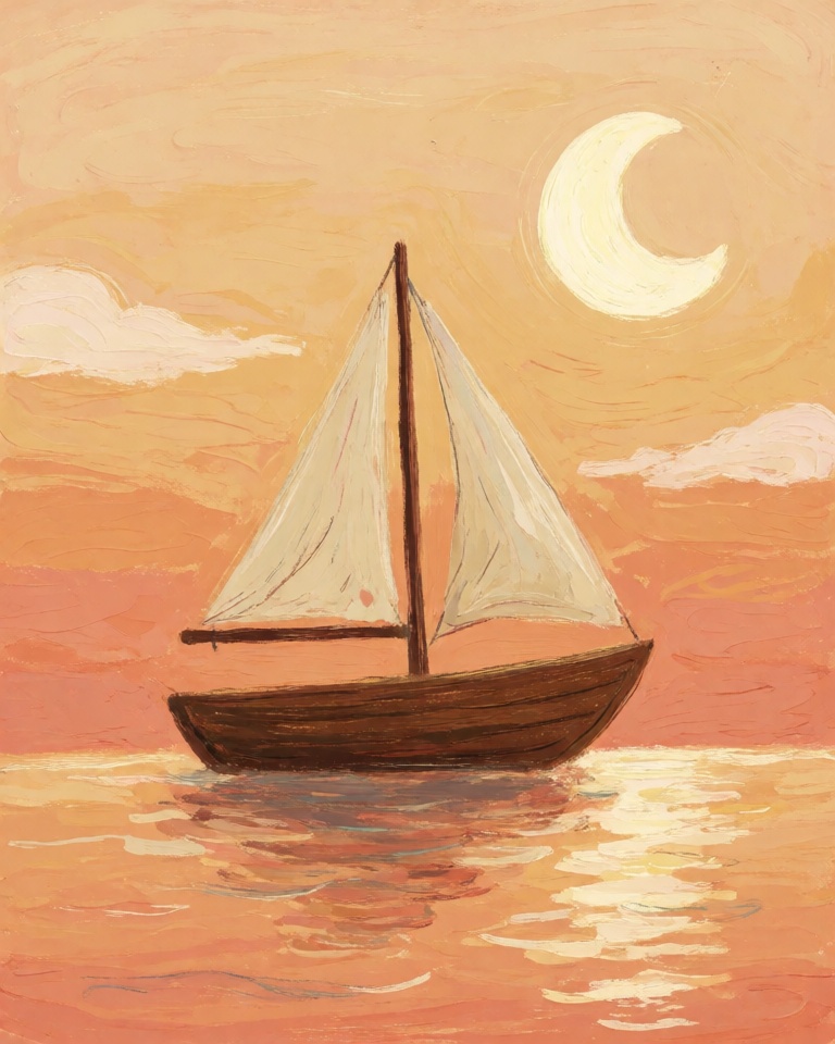 warm storybook gouache style