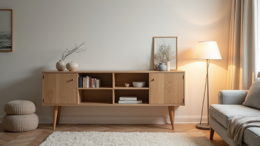 IKEA KALLAX shelving unit elevated with solid wood legs for a more considered look