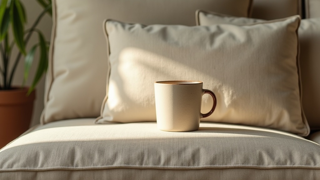 Linen sofa texture that reads as expensive despite a modest price point