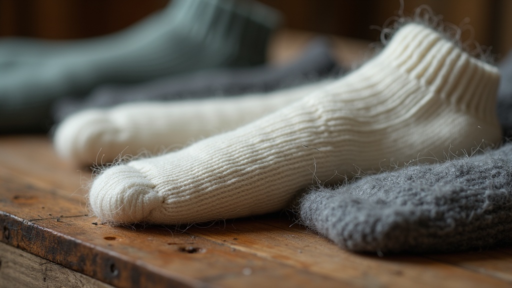 Merino wool fiber close-up versus cotton fabric