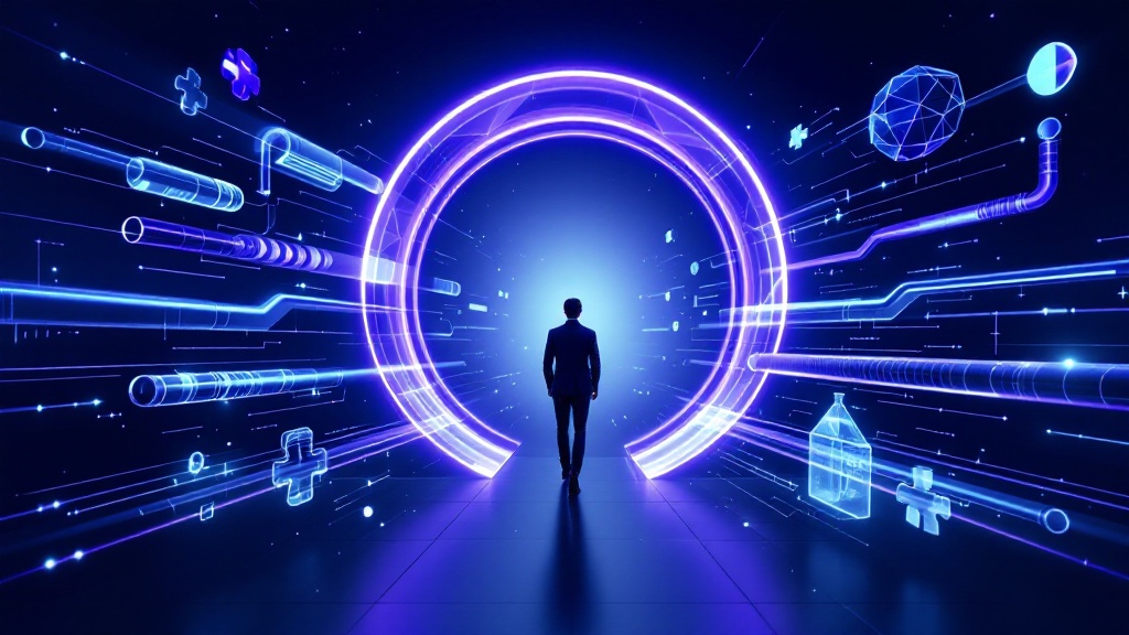 AI-powered tools interface analyzing business bottlenecks for strategic process optimization and decision-making