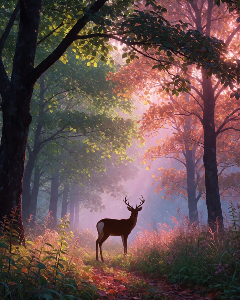 lush saturated nature painterly style
