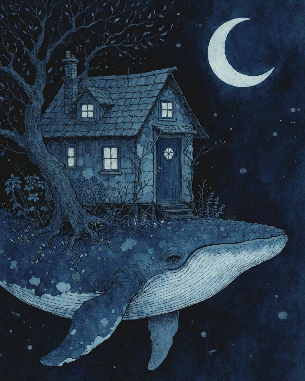 Nocturnal Indigo Ink