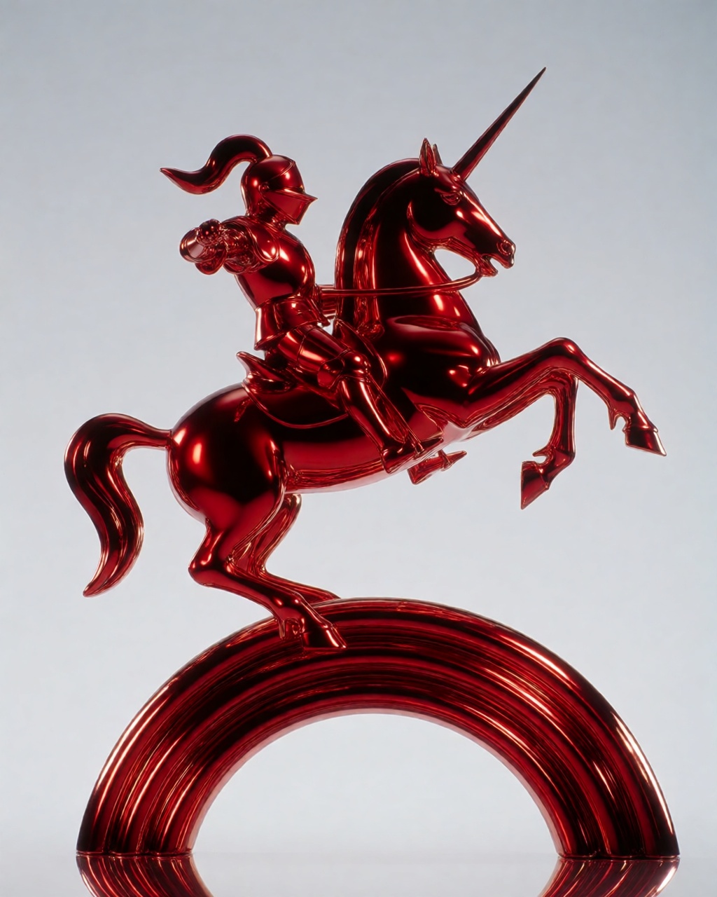 Crimson Chrome Sculpture