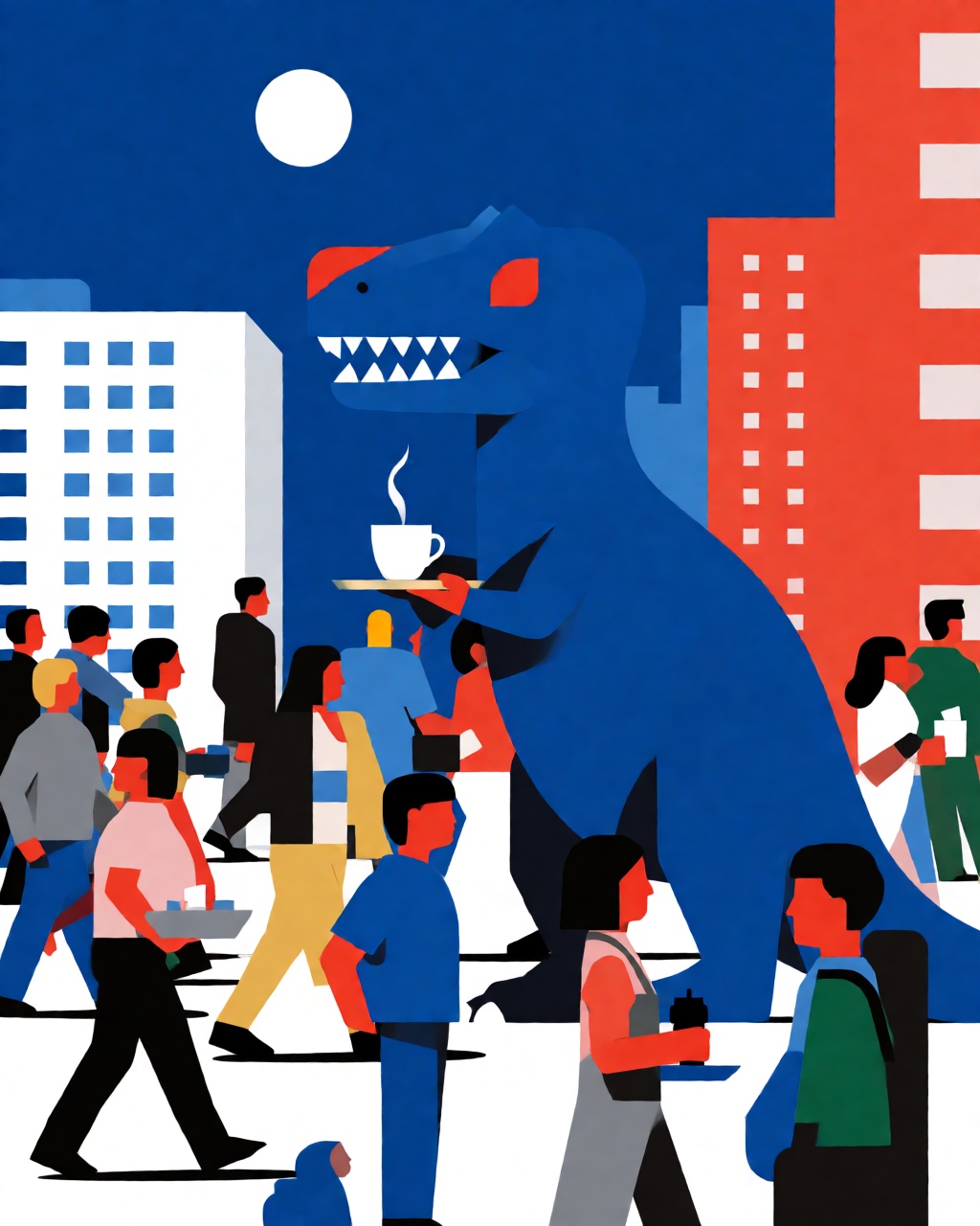 Bold Cobalt Geometric Poster
