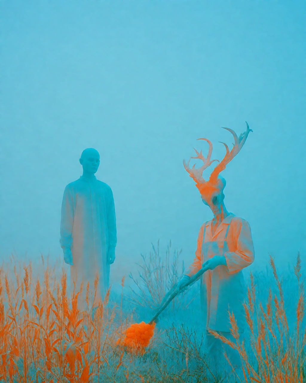 Cyan Fog Orange Surreal