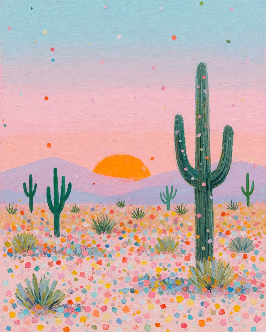 Pastel Confetti Acrylic