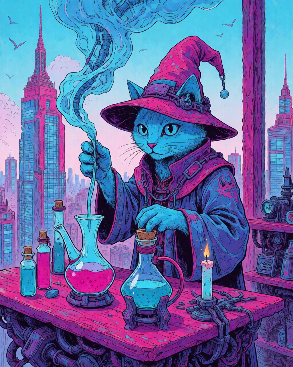 Cyan Magenta Biomech