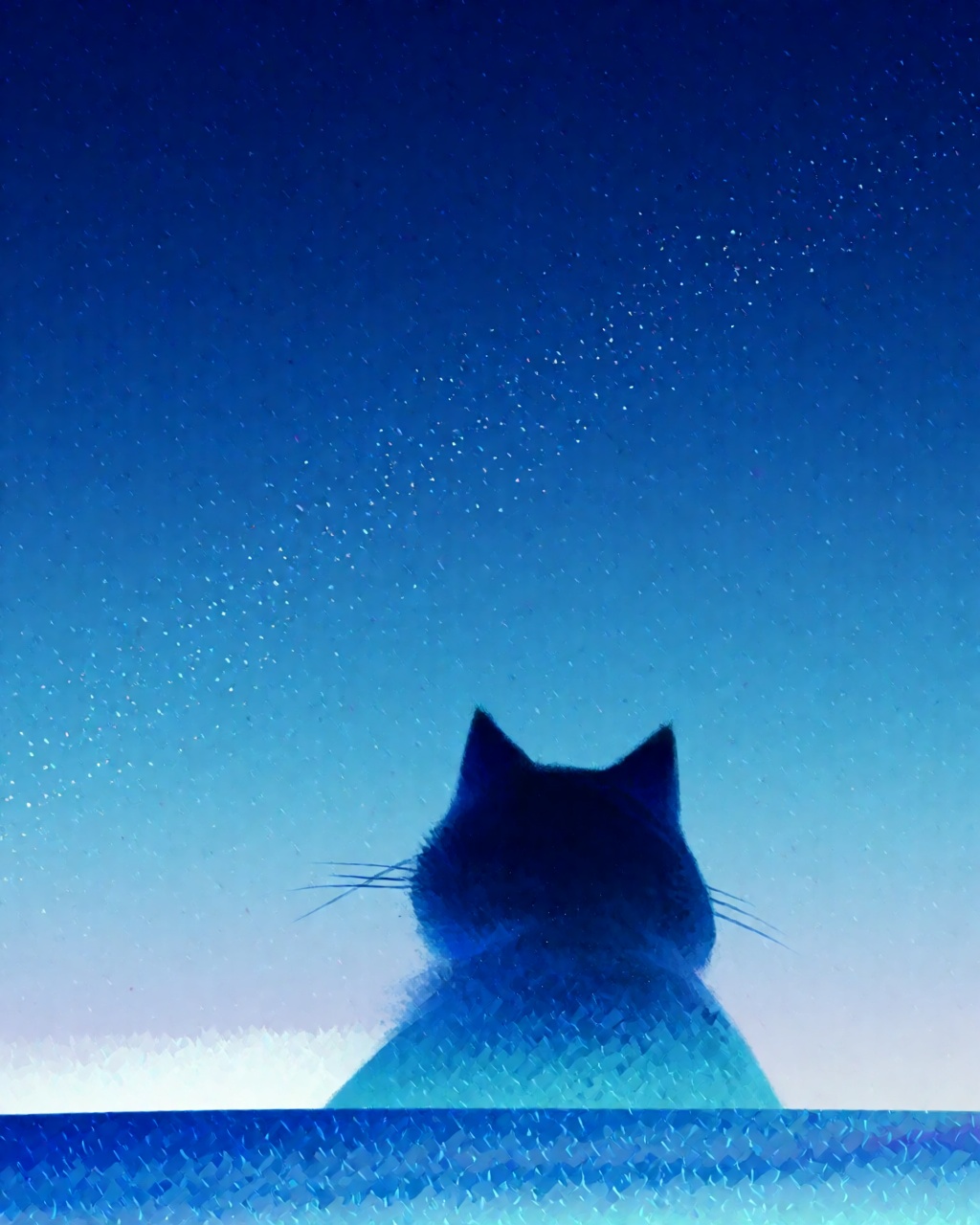 Deep Blue Gradient Reverie