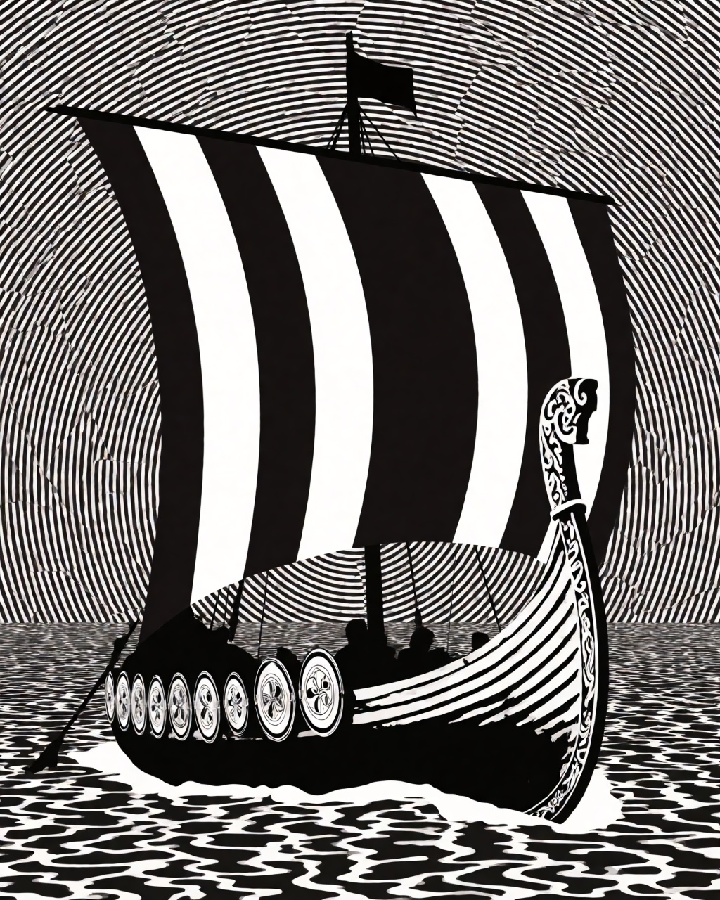 Op Art Collage Monochrome