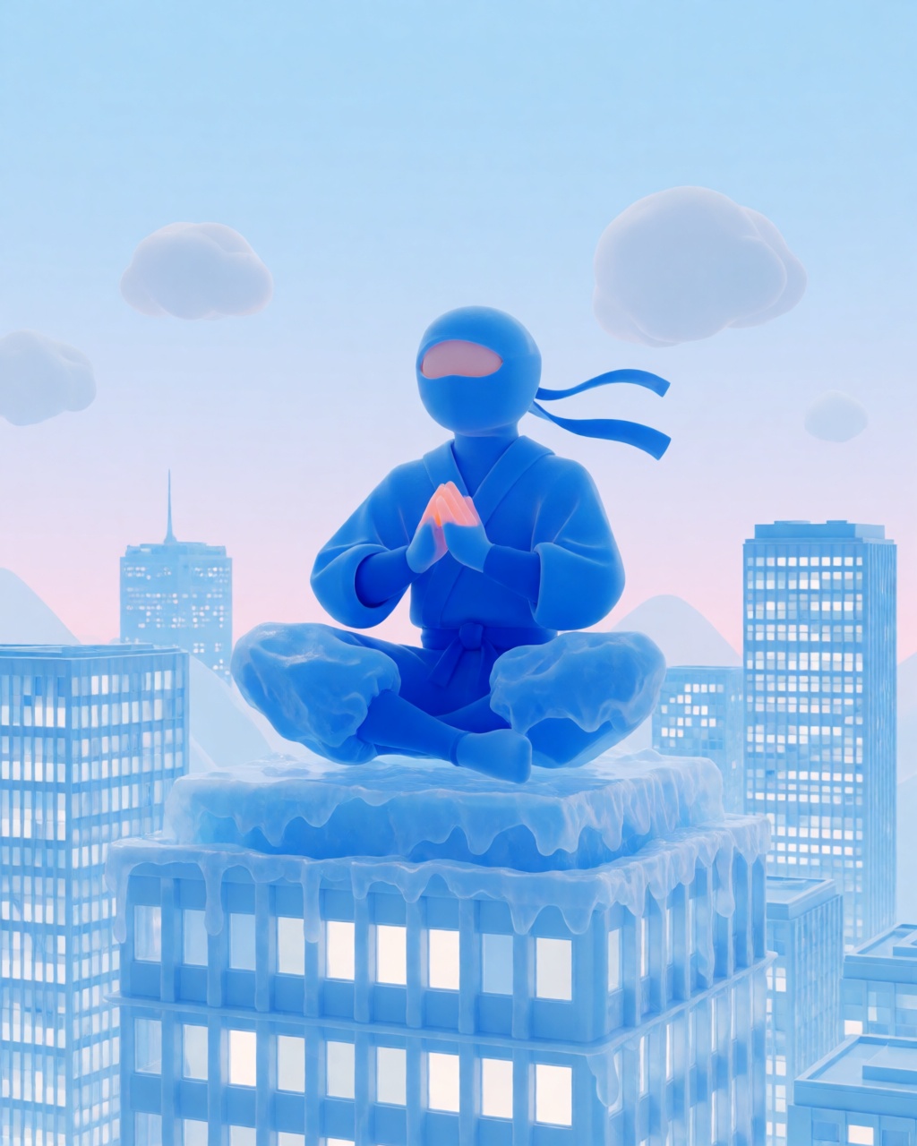 Icy Blue Dreamy Render
