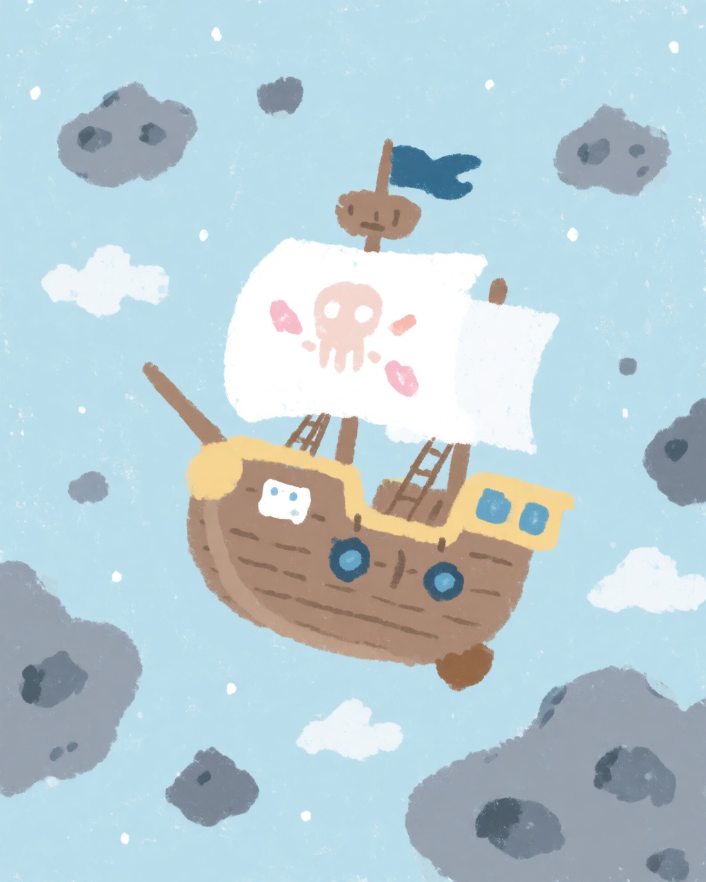 Muted Gouache Pastel Whimsy