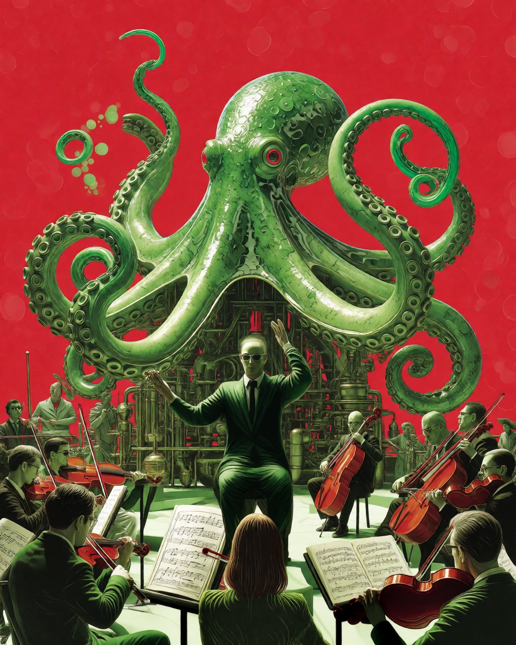 Green Red Retro Surreal