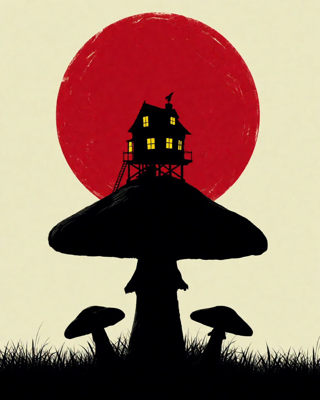 Crimson Orb Silhouette