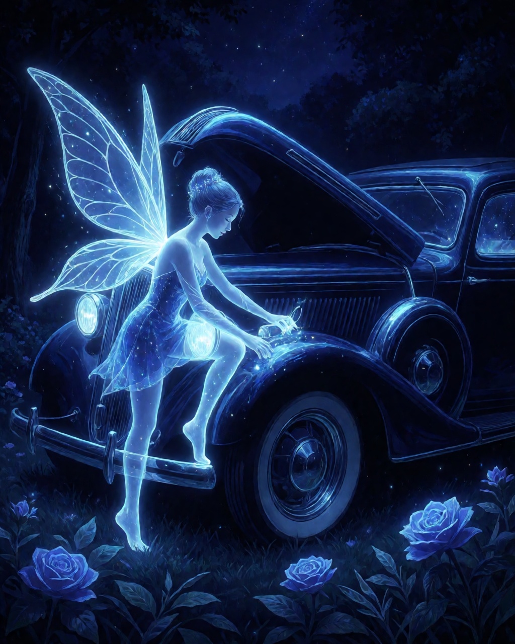 Luminous Sapphire Glow