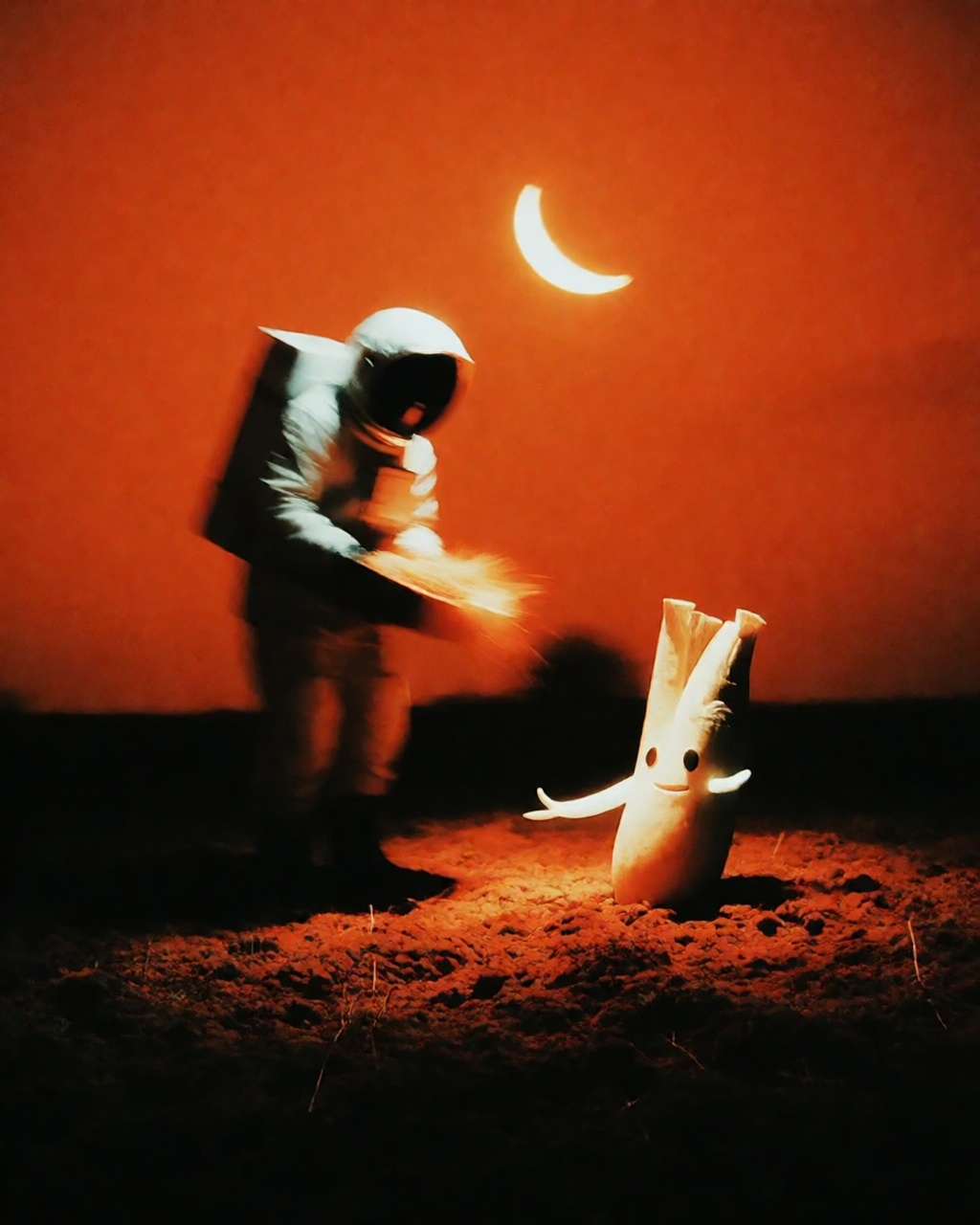 Burnt Orange Motion Blur