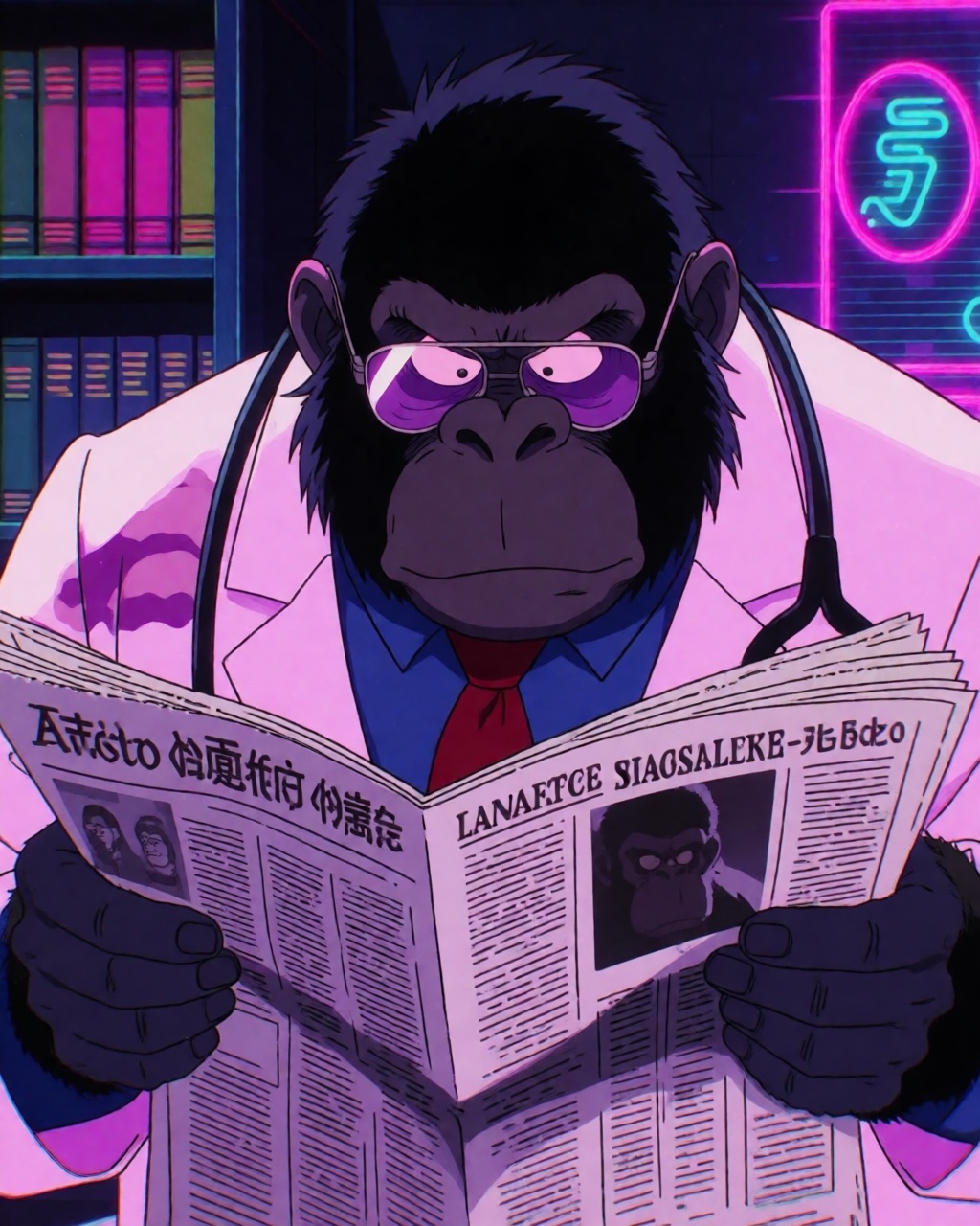 Neon Retro Anime