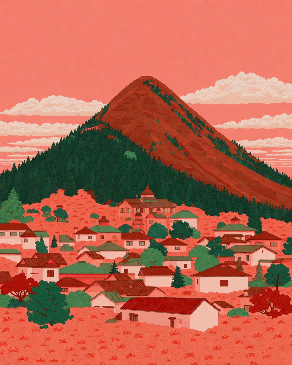 Coral Surreal Flatland