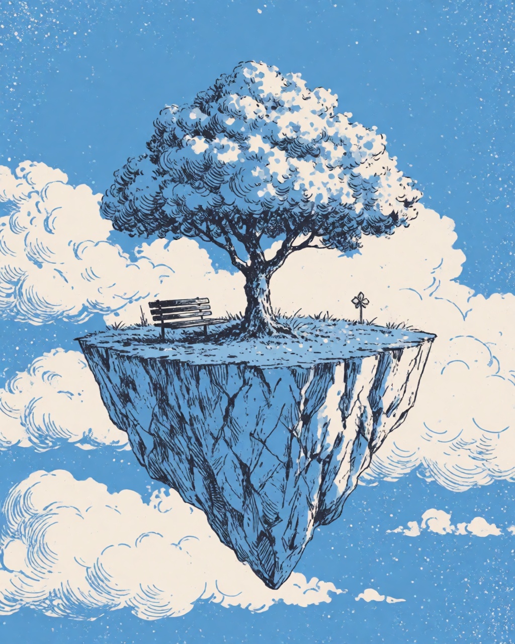 Duotone Ink Screenprint