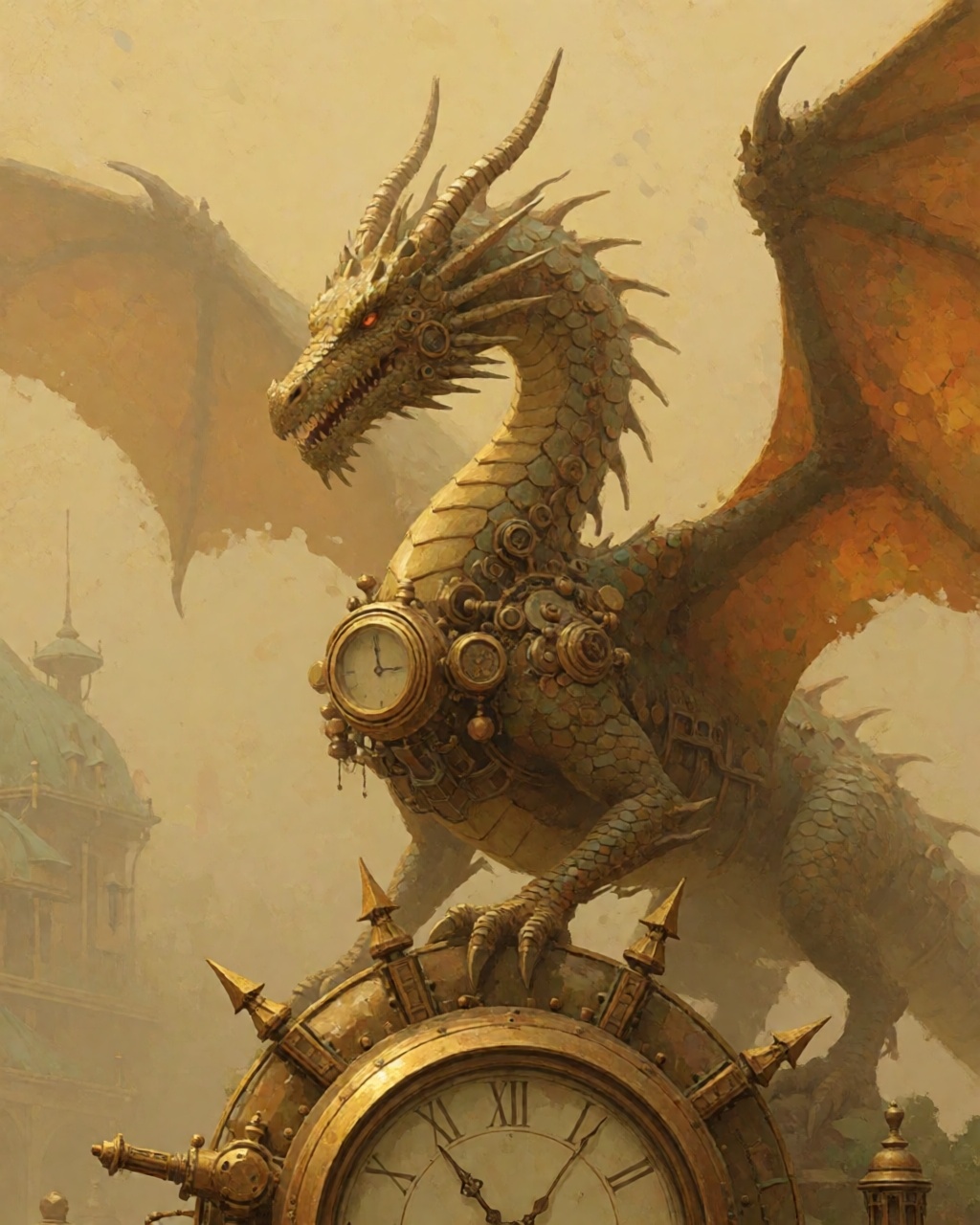 Hazy Golden Oilpaint