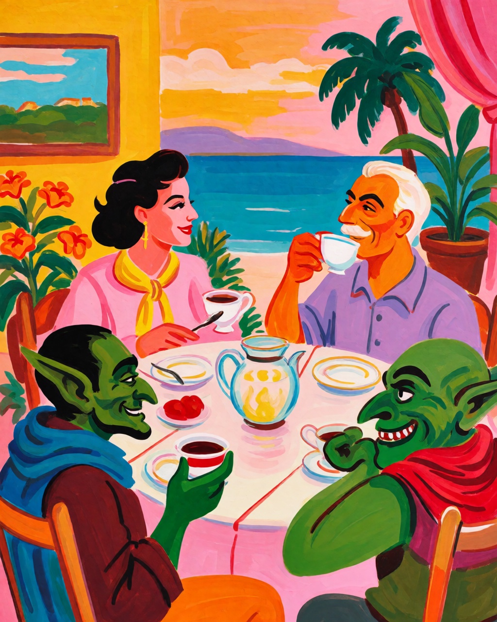 Bold Riviera Gouache