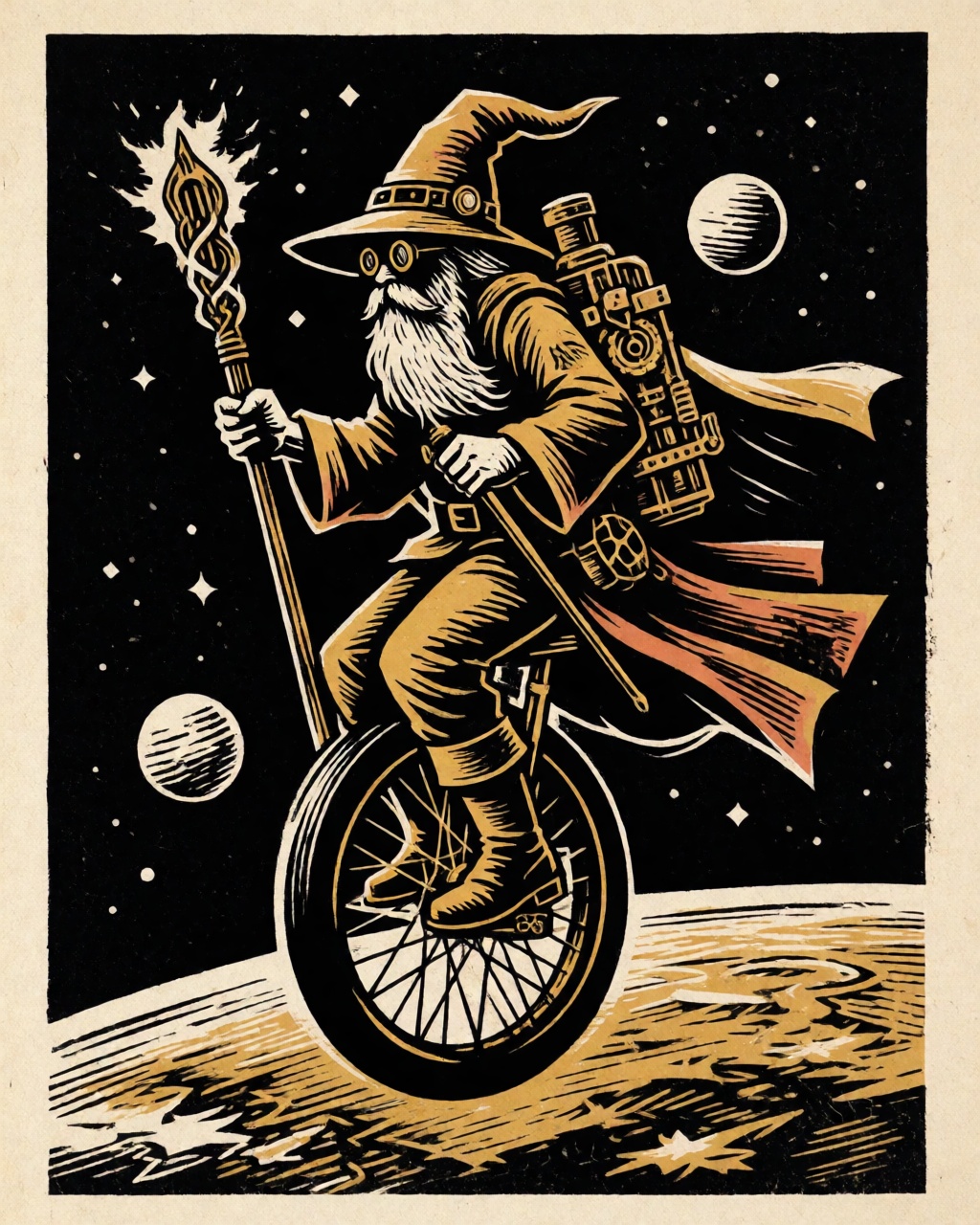 Bold Woodblock Print