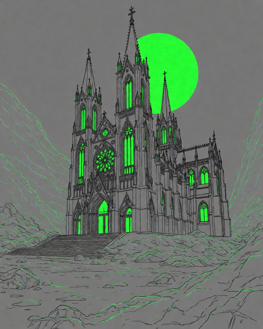 Neon Gray Linework
