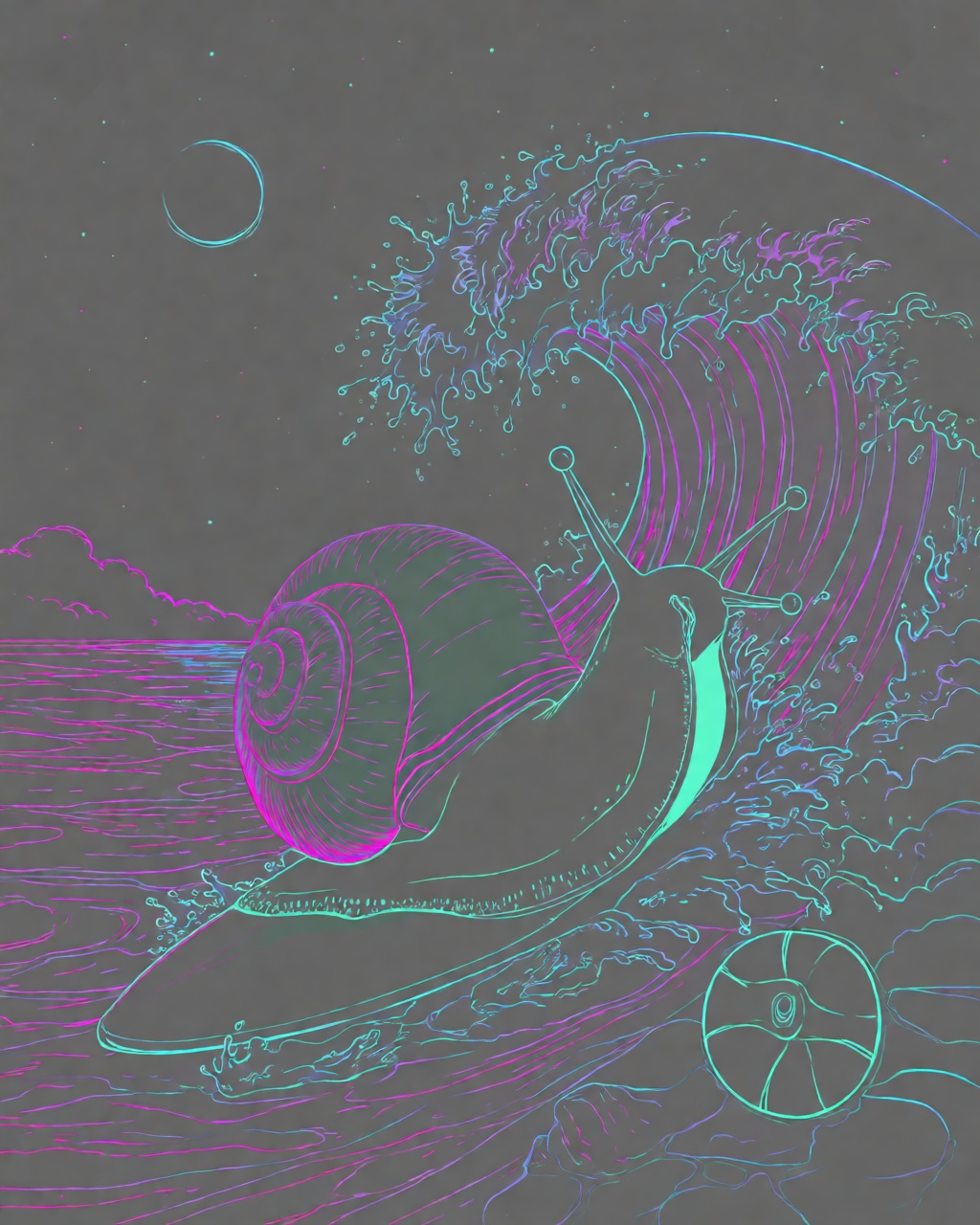 Neon Gray Linework