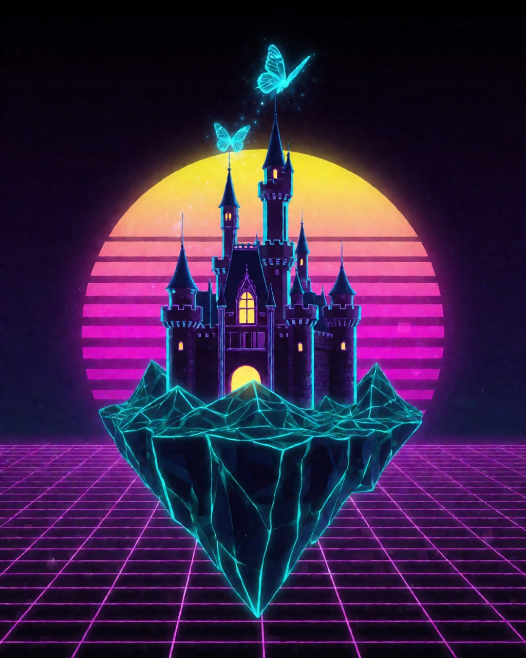 Neon Grid Retrowave