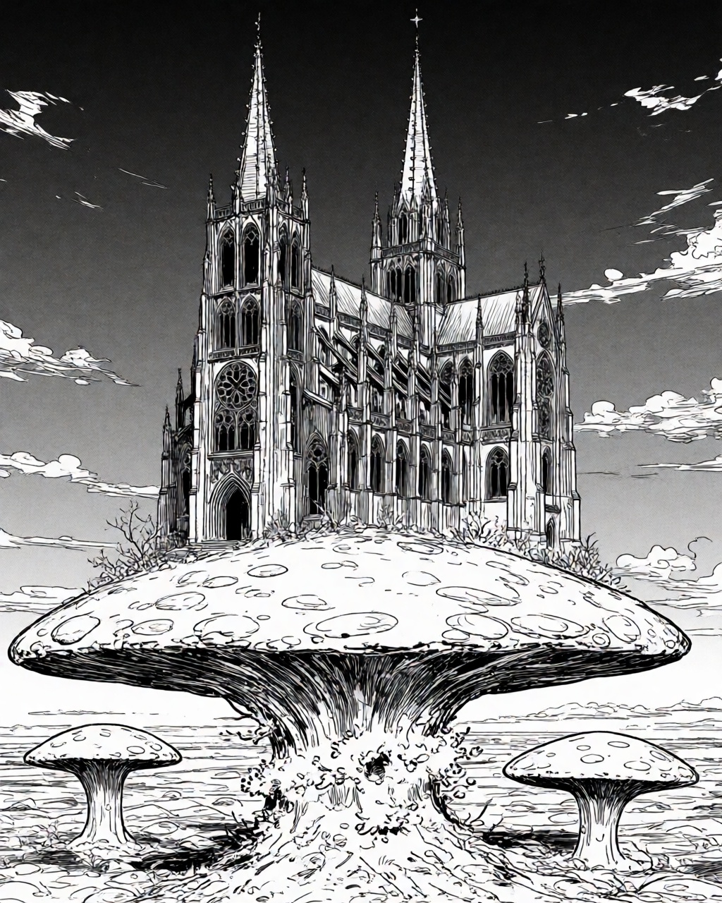 Detailed Monochrome Manga