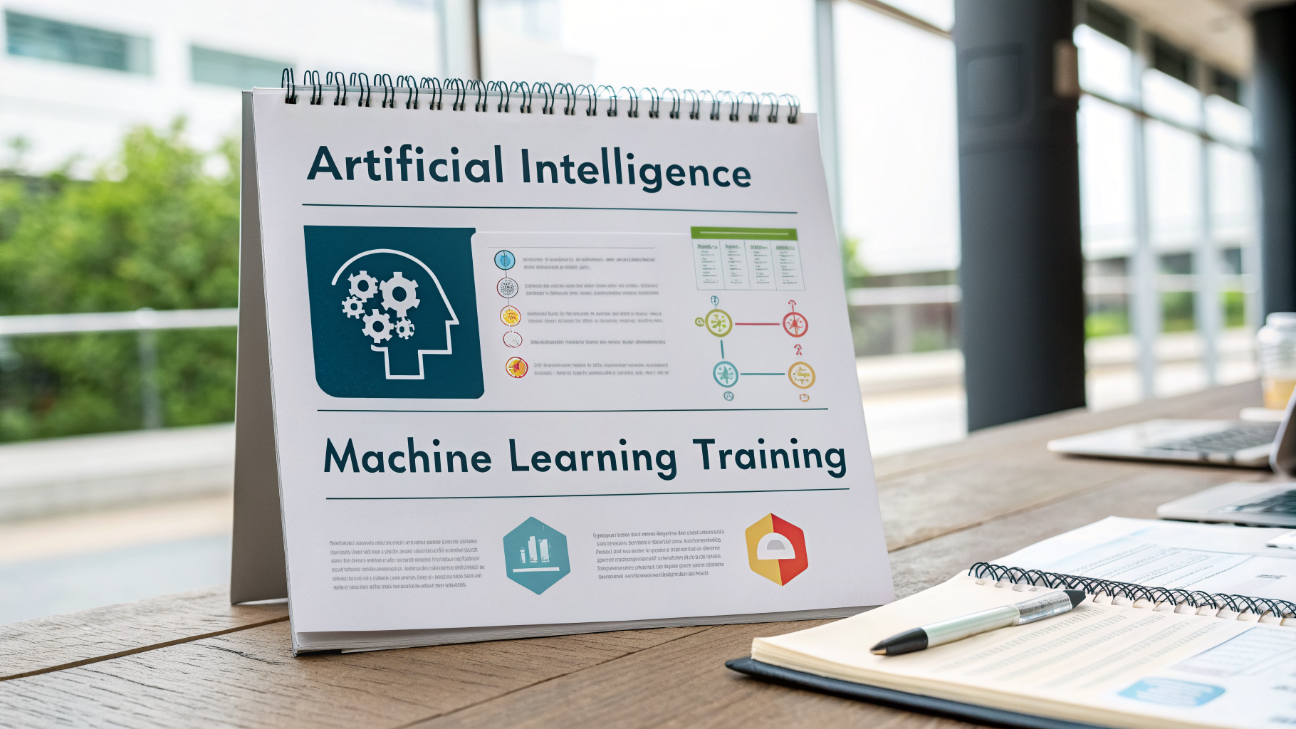 Visual guide or diagram about artificial intelligence and machine learning training